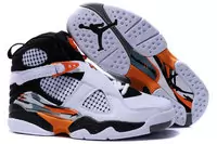 air jordan 8 femmes chaussures white orange